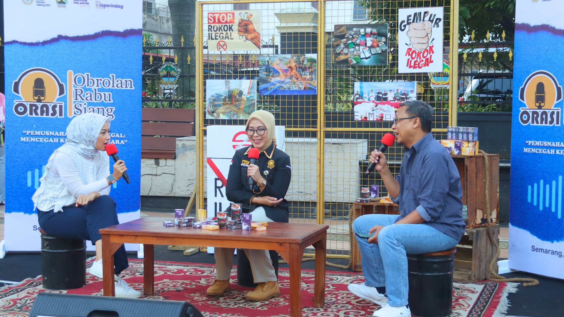 Podcast “Oboral Rabu Siang” Bahas Pemusnahan Rokok Ilegal: Sinergi Bea Cukai, Satpol PP, dan Disperindag Jateng Tekan Peredaran Rokok Ilegal