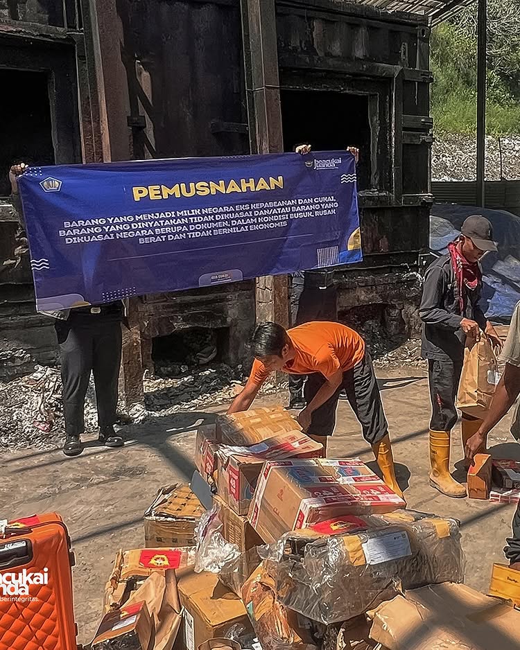 Bea Cukai Juanda Musnahkan Ribuan BMN Hasil Penindakan