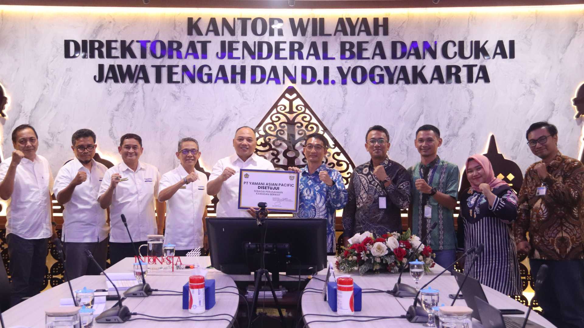 Kanwil Bea Cukai Jateng DIY Beri Fasilitas Kawasan Berikat kepada PT Yamani Asian Pacific, Dorong Investasi dan Ekspor