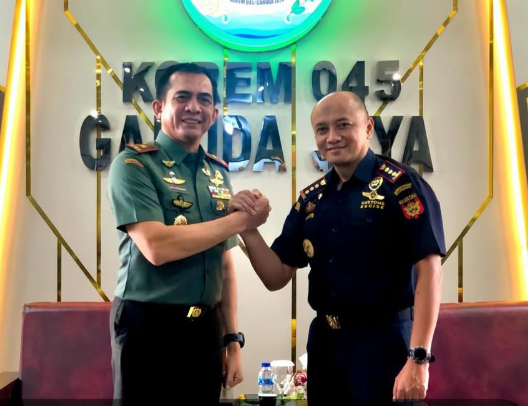 Sinergi Kuat Bea Cukai Pangkalpinang dan Korem 045/Garuda Jaya dalam Kunjungan Kerja