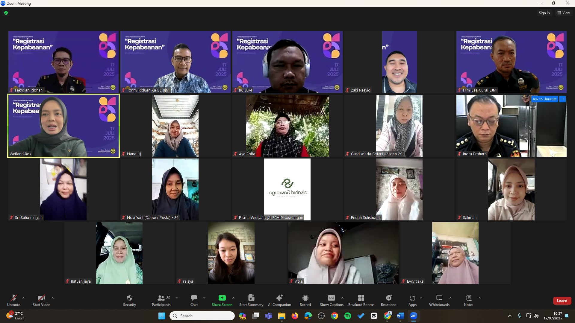 Bea Cukai Banjarmasin Ajak UMKM Go Global Lewat Webinar Bersama Wetland Box