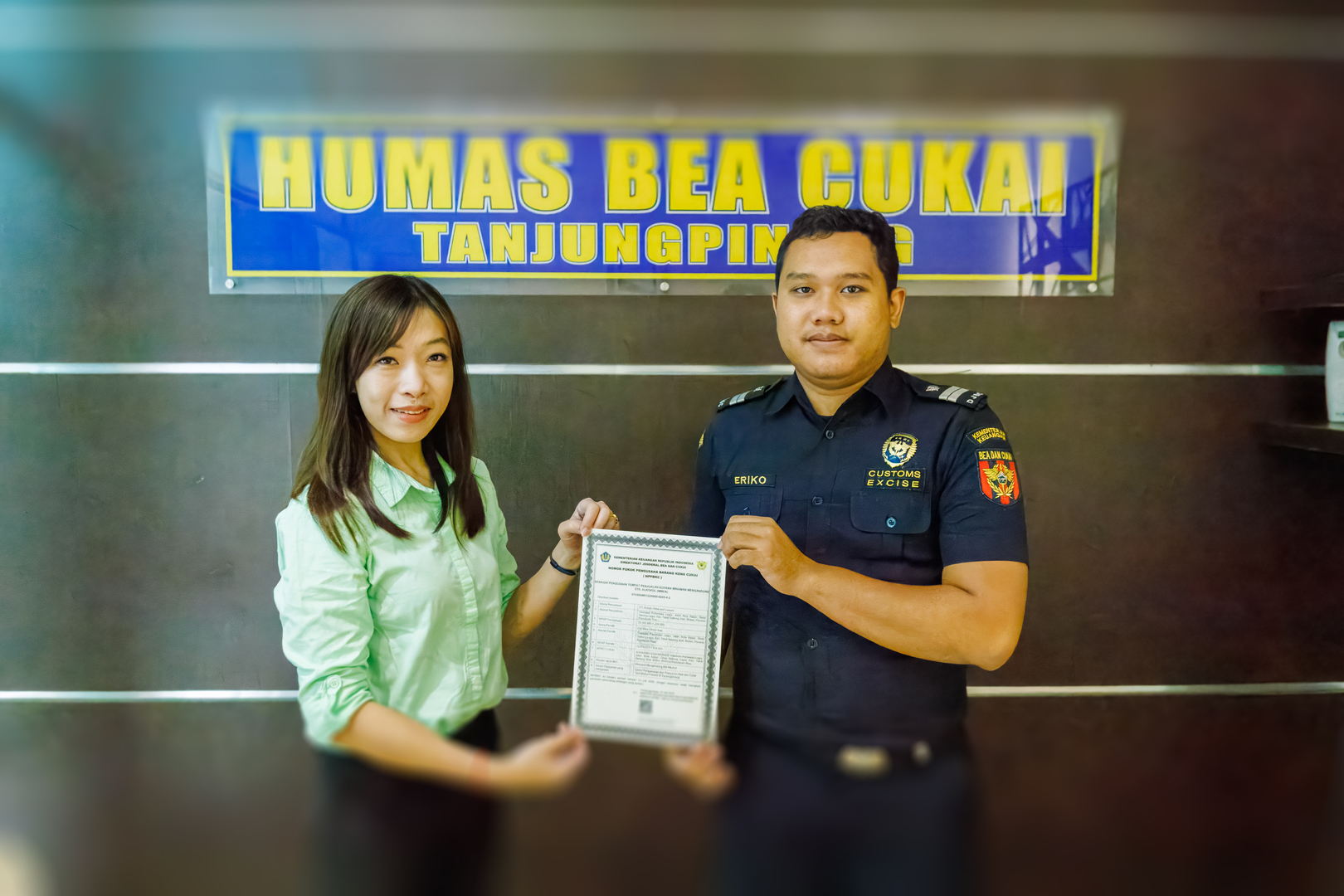 Penyerahan Nomor Pokok Pengusaha Barang Kena Cukai