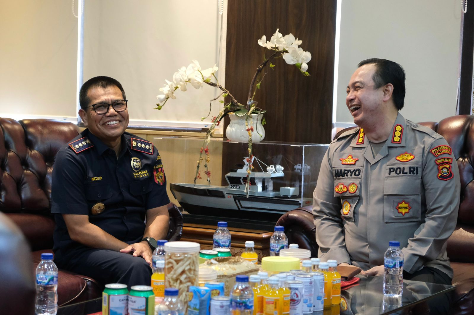 Perkuat Sinergi Penegakan Hukum, Kepala BC Palembang Kunjungi Kapolrestabes Palembang