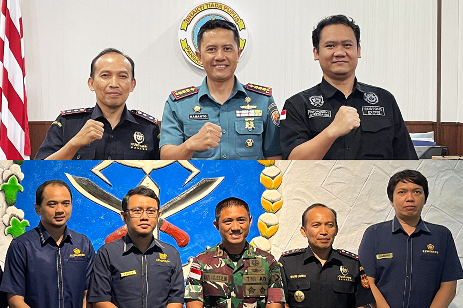 Bea Cukai Tual Perkuat Sinergi dengan TNI AD dan AL