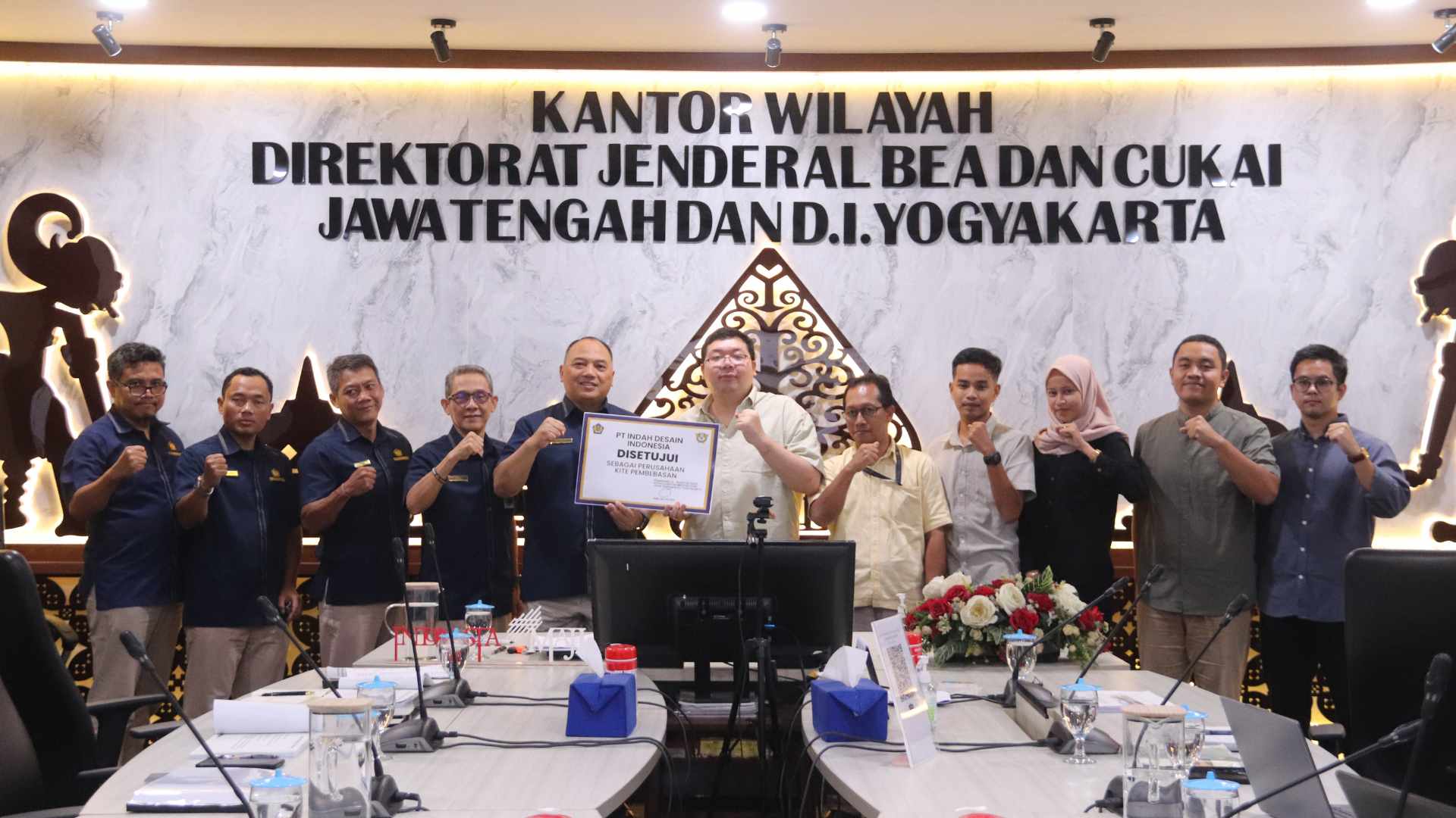 Kanwil Bea Cukai Jateng DIY Berikan Fasilitas KITE Pembebasan kepada PT Indah Desain Indonesia
