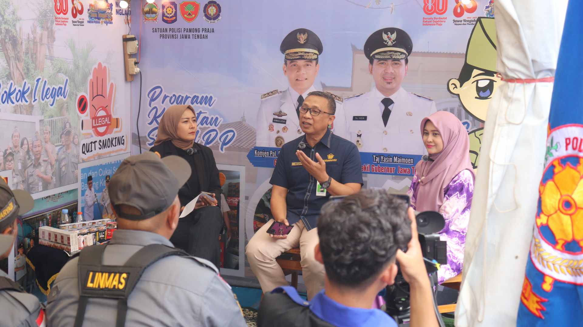 Bea Cukai Jateng DIY dan Satpol PP Jateng Gelar Podcast Gempur Rokok Ilegal di Hari Jadi ke 80 Provinsi Jawa Tengah