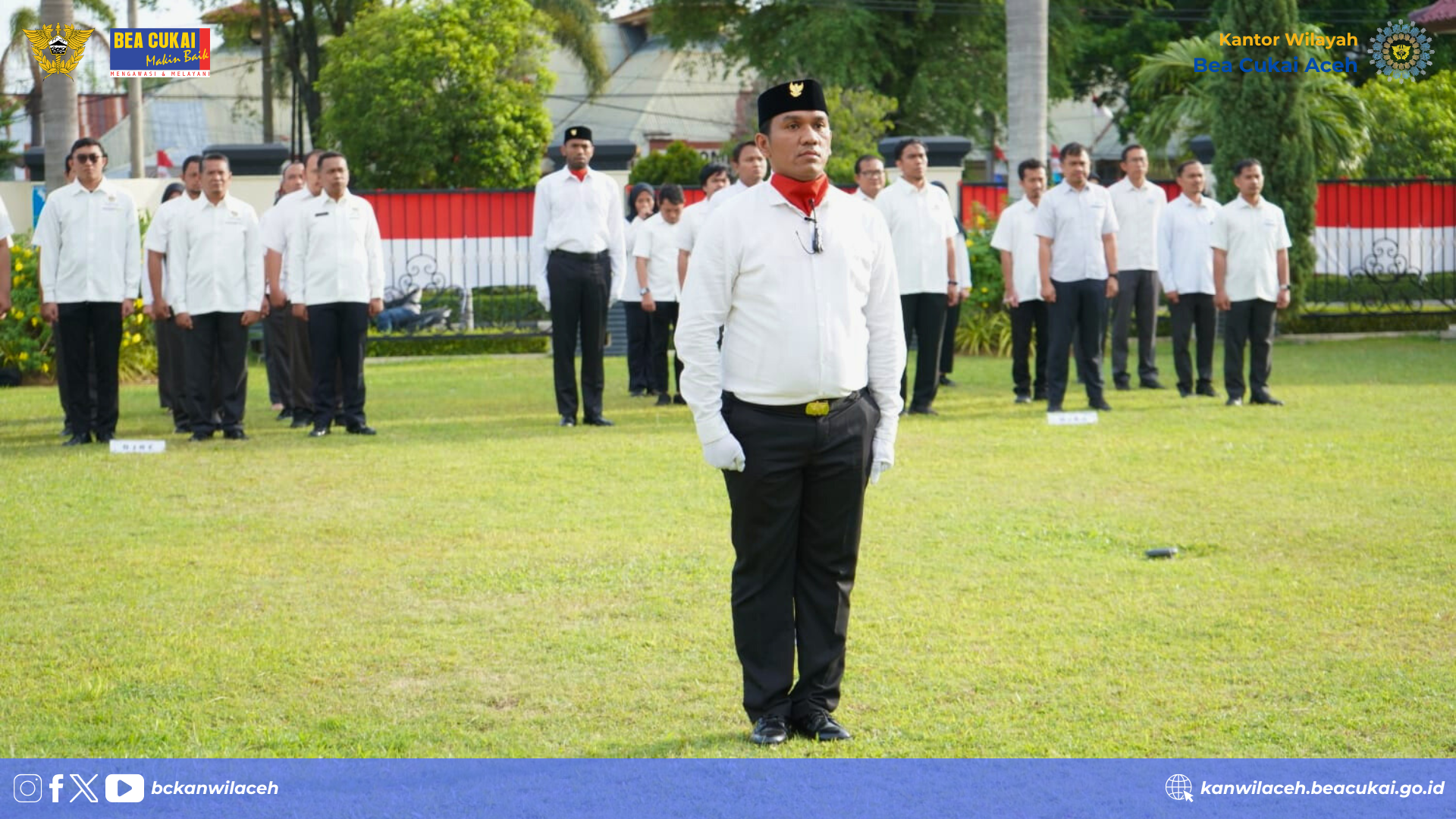 Bea Cukai Aceh Ikuti Upacara Peringatan HUT RI Ke-80 Bersama Kementerian Keuangan
