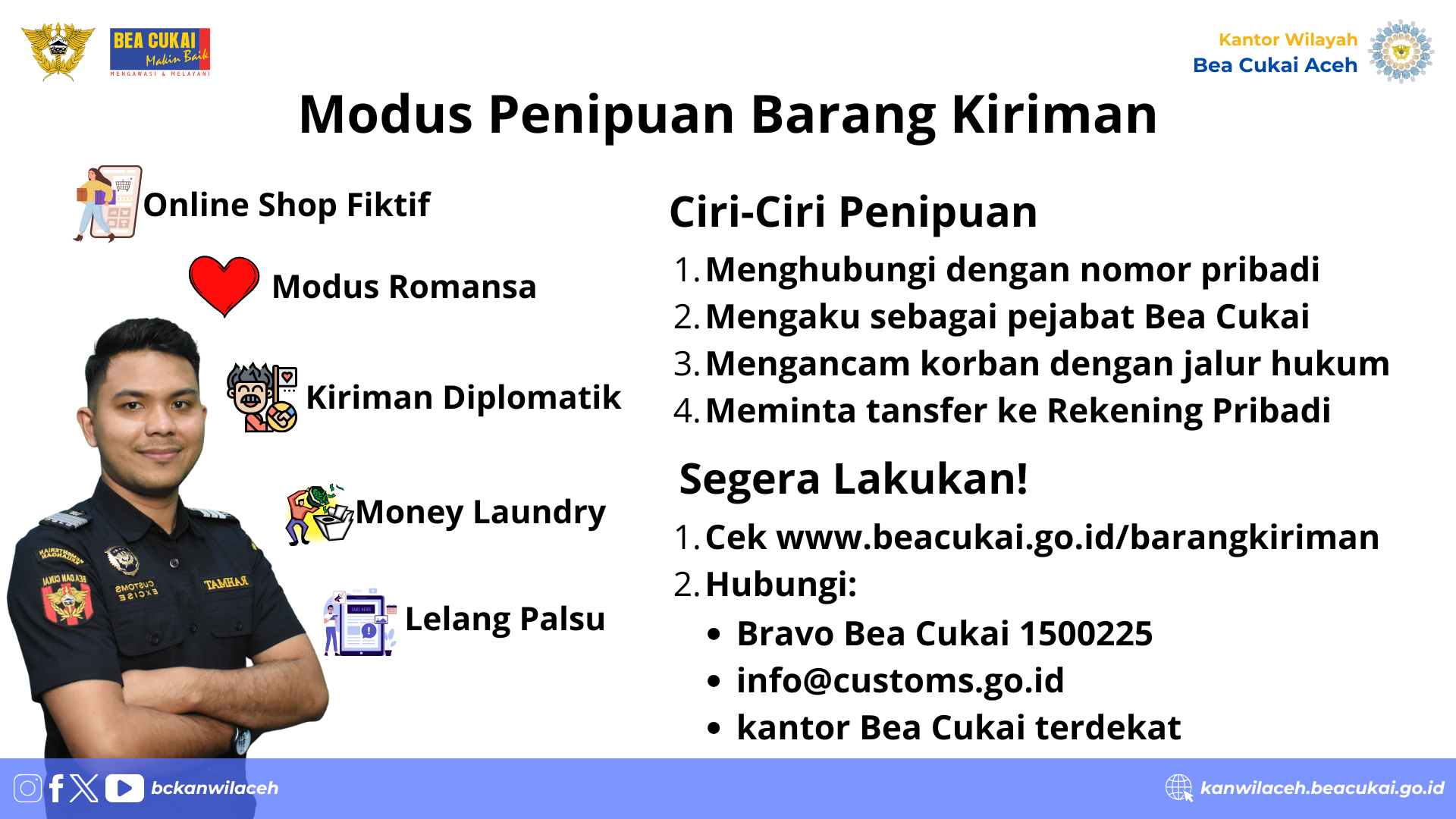 Penipuan Barang Kiriman dari Luar Negeri, Bea Cukai Imbau Masyarakat Waspada