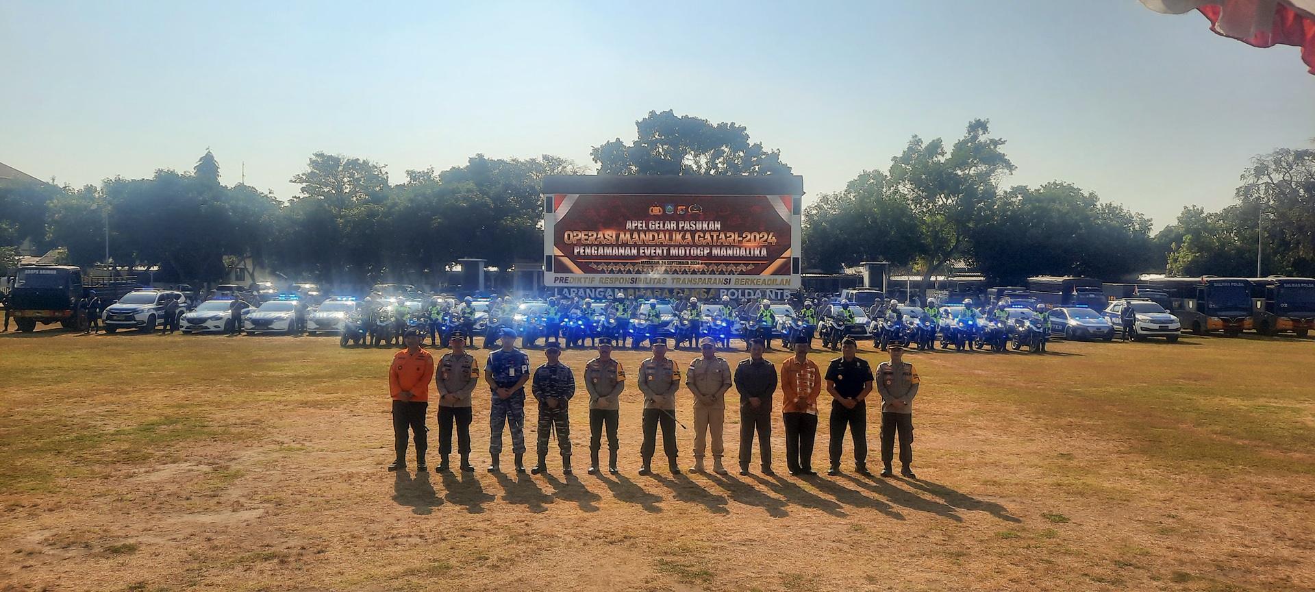 Bea Cukai Mataram Hadiri Apel Gelar Pasukan operasi Mandalika Gatari 2024