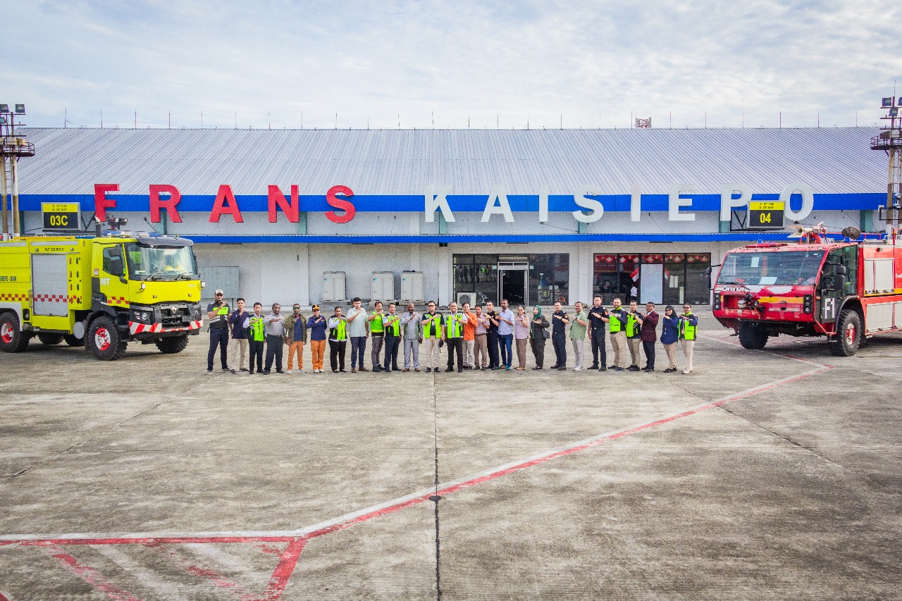 Simulasi Pelayanan Penumpang Internasional di Bandara Frans Kaisiepo Biak