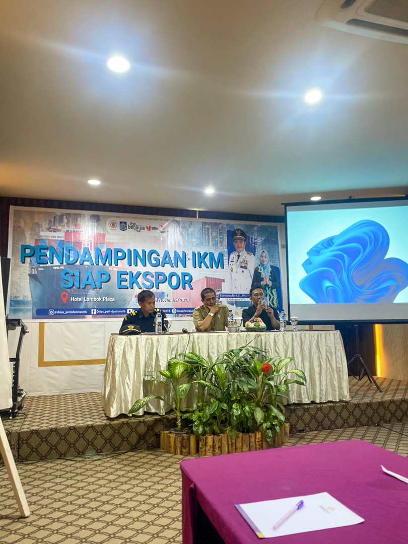 Tim Klinik Ekspor Bea Cukai Mataram Sosialisasikan Ketentuan Ekspor Dalam Acara Pendampingan IKM Siap Ekspor