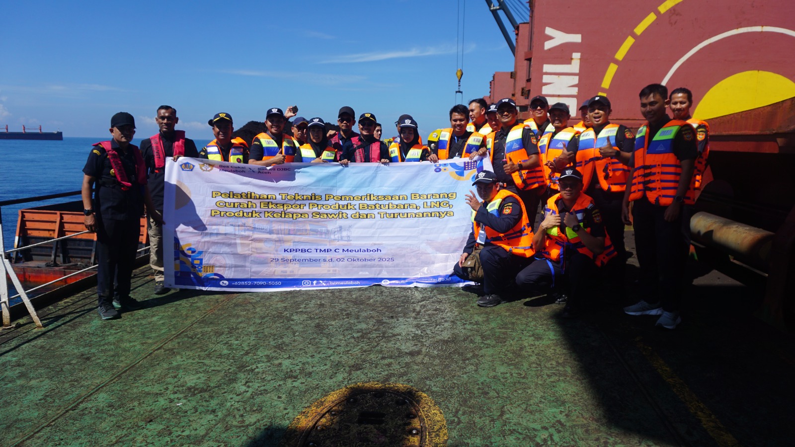 Bea Cukai Aceh Gelar Pelatihan Teknis Pemeriksaan Barang Curah Ekspor di Meulaboh