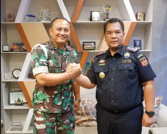 Bea Cukai Makassar menerima kunjungan dari jajaran TNI Angkatan Udara, Lanud Sultan Hasanuddin