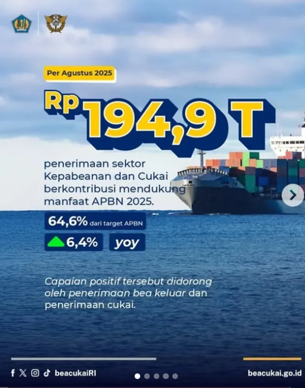 Penerimaan  Kepabeanan dan Cukai.