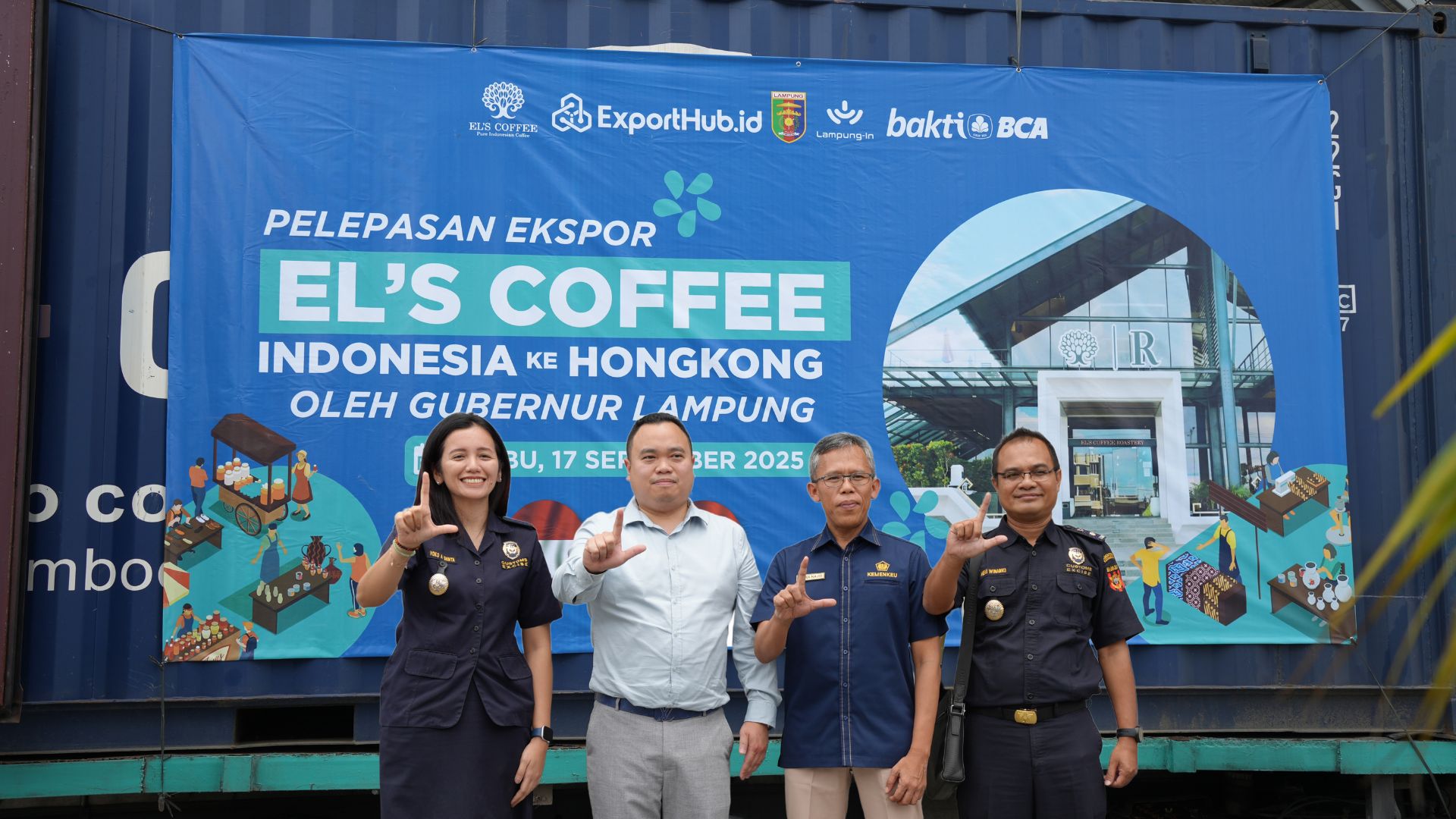 UMKM Lampung Ekspor Perdana Kopi Robusta ke Hongkong
