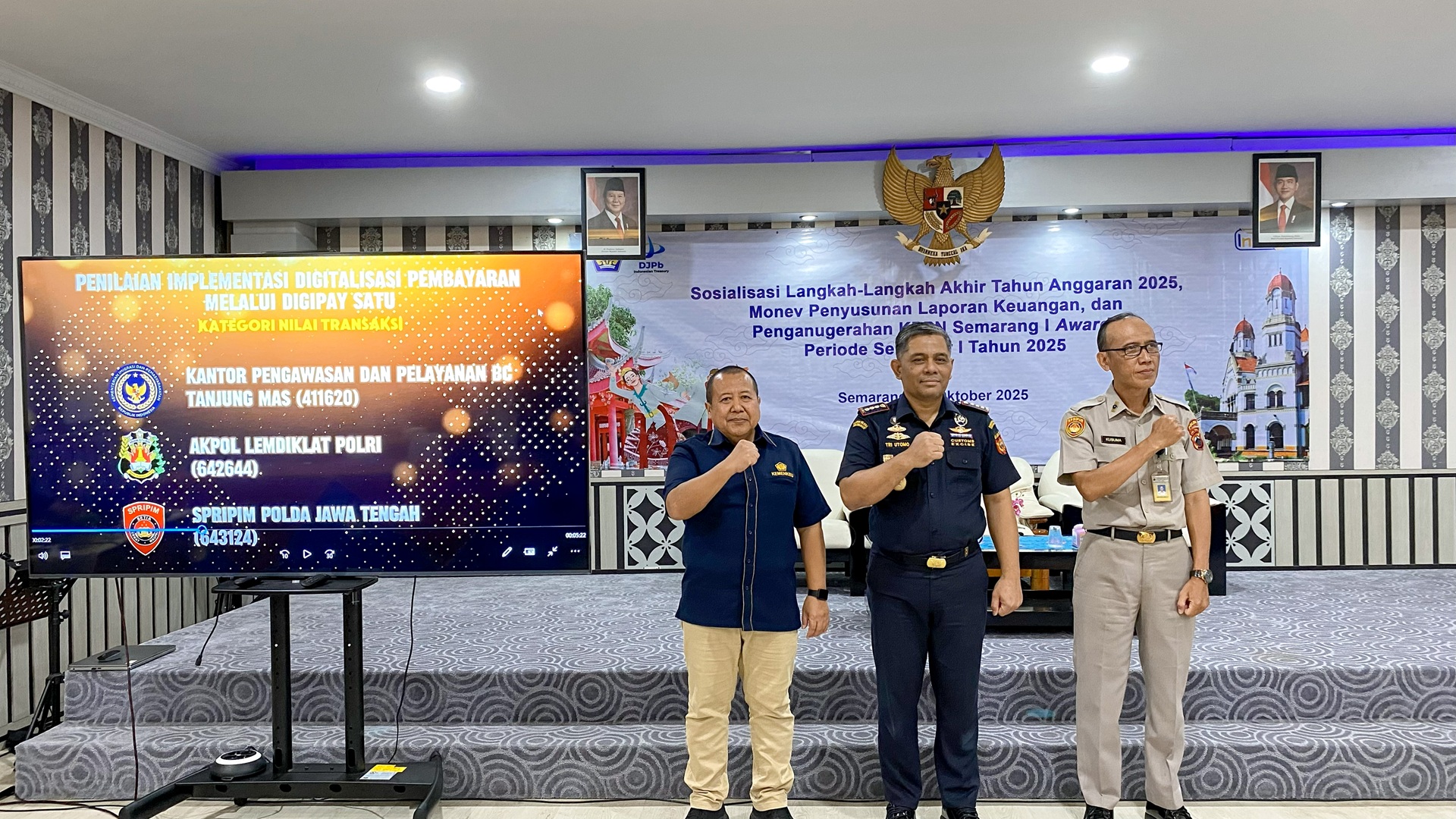 Bea Cukai Tanjung Emas Raih Lima Penghargaan di KPPN Semarang I Award 2025