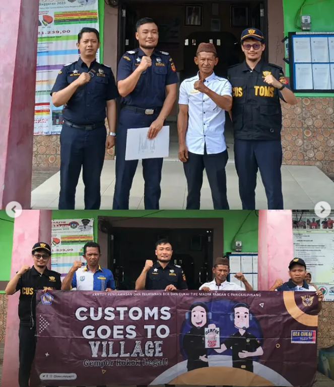 Bea Cukai Pangkalpinang Mengenalkan Tugas dan Fungsi di Desa Pongok