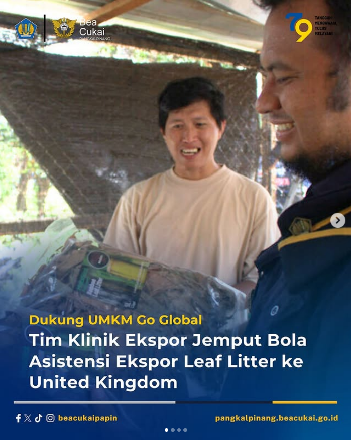Tim Klinik Ekspor Jemput Bola Asistensi Ekspor Leaf Litter ke United Kingdom