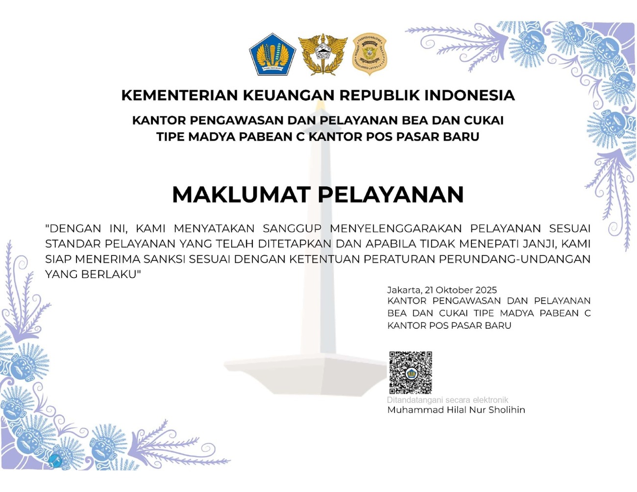 Maklumat Pelayanan