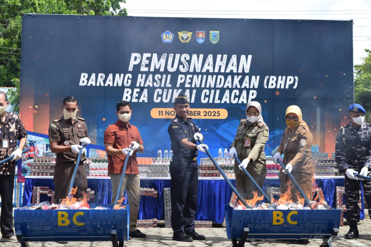 Bea Cukai Cilacap Musnahkan 860.193 Batang Rokok Ilegal, Wujud Komitmen Berantas Rokok Ilegal Secara Menyeluruh