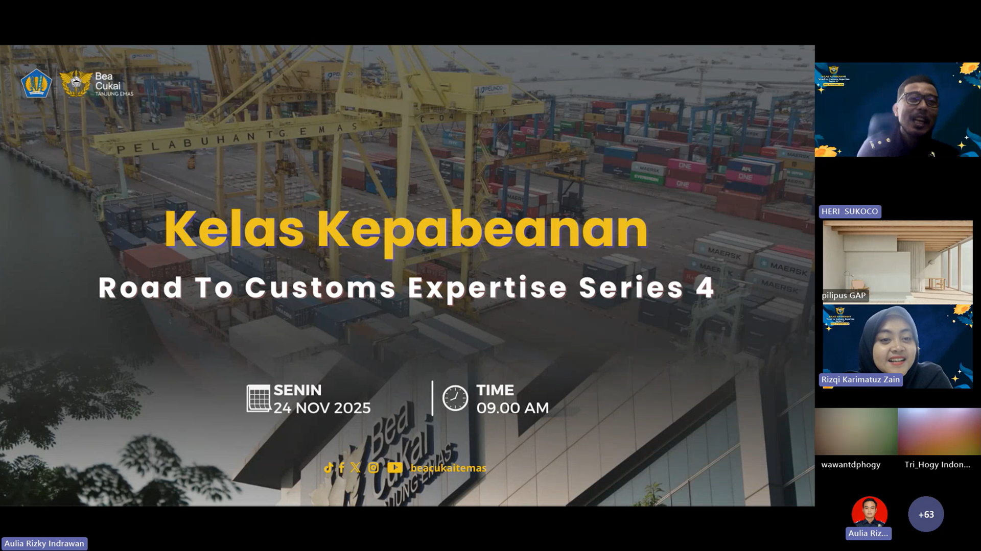 Kelas Kepabeanan: Road to Customs Expertise Series 4, Bea Cukai Tanjung Emas Paparkan Prosedur Pembayaran, Pengembalian, dan Penagihan Kepabeanan