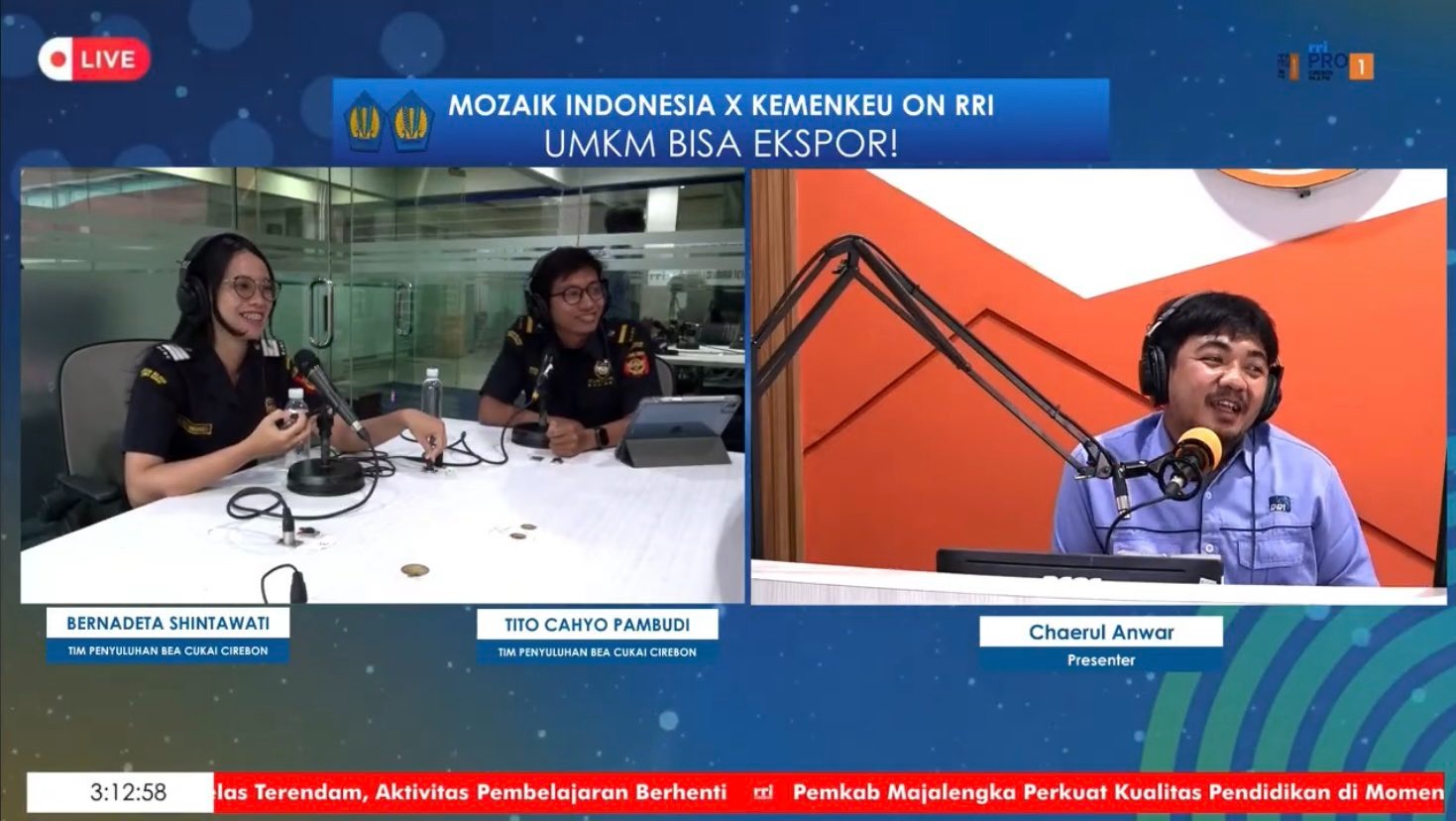 Dari Lokal ke Global: Bea Cukai Cirebon Dorong UMKM Tembus Pasar Global di RRI Pro 1 Cirebon