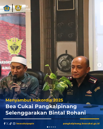 Menyambut Hakordia 2025 Bea Cukai Pangkalpinang Selenggarakan Bintal Rohani