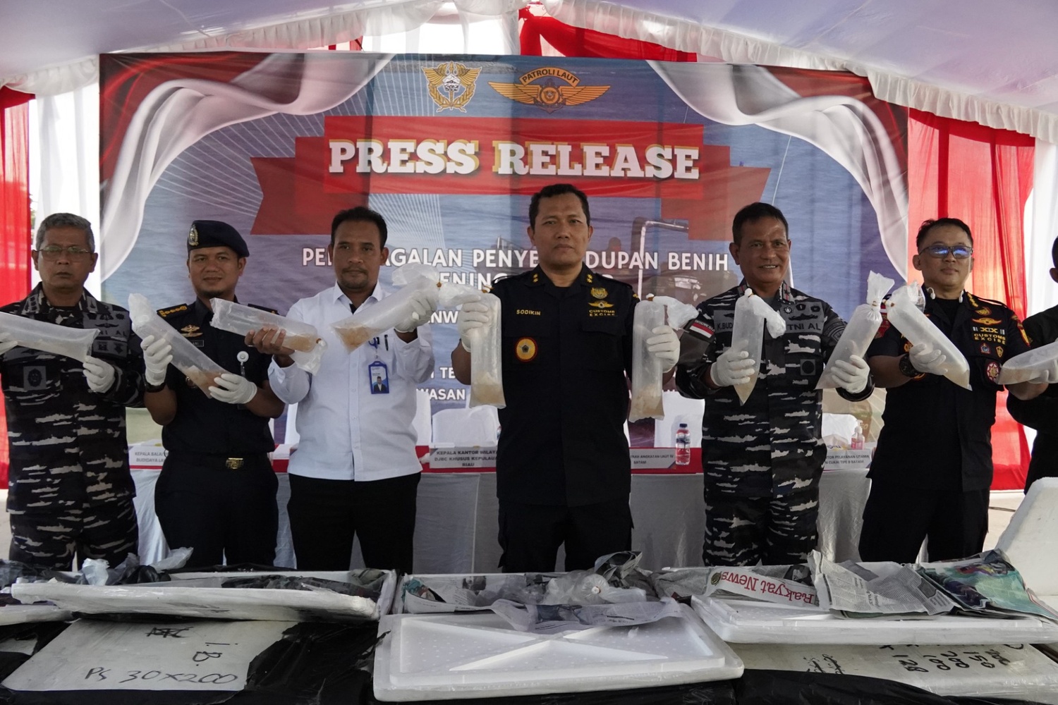 Bea Cukai Kepri Awali Tahun 2026 dengan Menggagalkan Penyelundupan Benih Bening Lobster