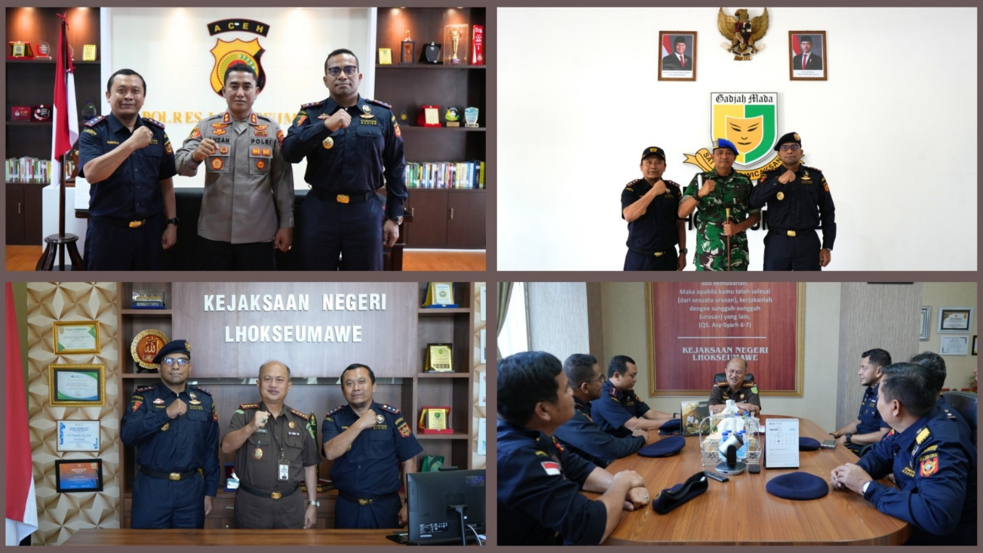 Kepemimpinan Baru Bea Cukai Lhokseumawe Perkuat Sinergi Lewat Silaturahmi ke Polres, Kejari, dan Denpom