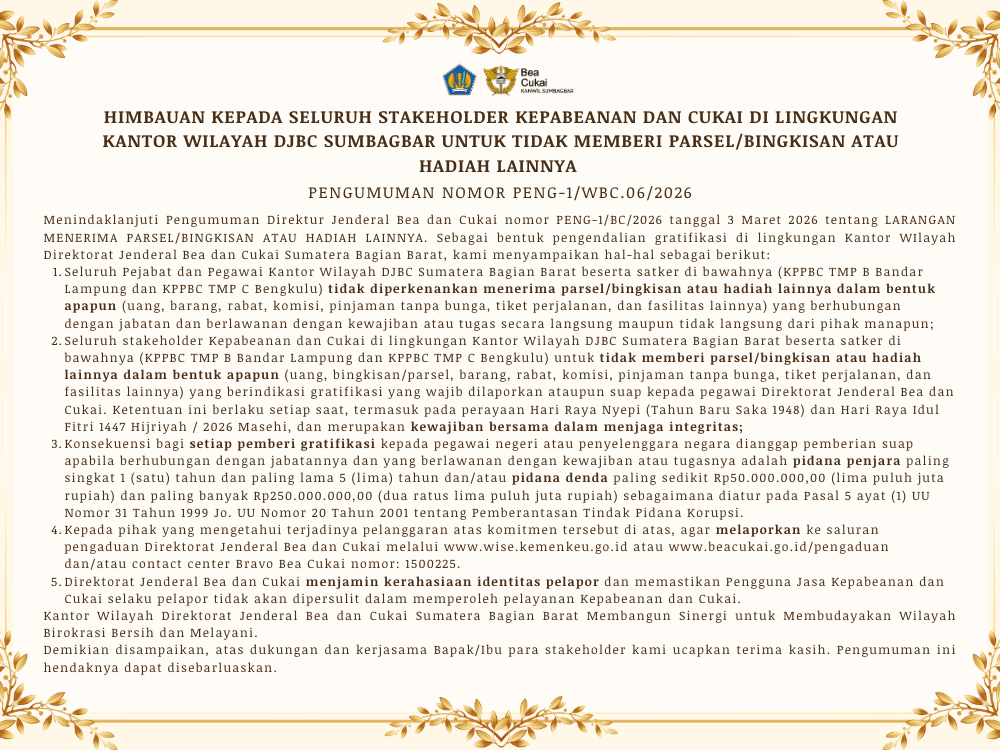 Larangan Menerima Parsel