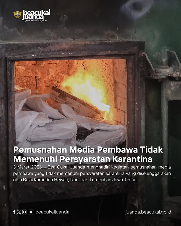Pemusnahan Media Pembawa Tidak Memenuhi Persyaratan Karantina