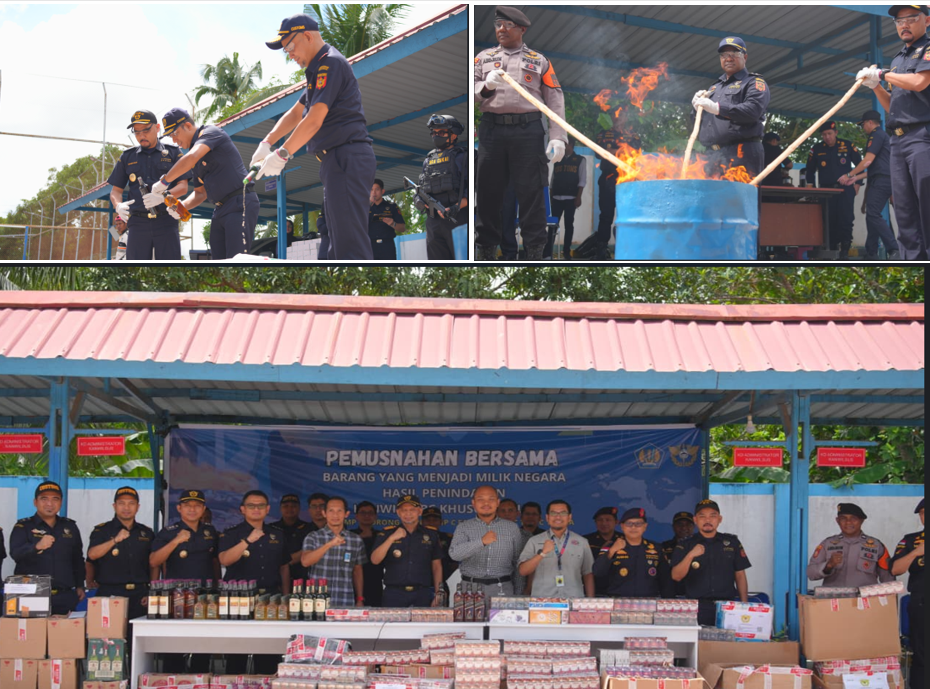 Perangi Barang Ilegal, Bea Cukai Papua Musnahkan Aset Senilai Rp430 Juta Demi Generasi Sehat