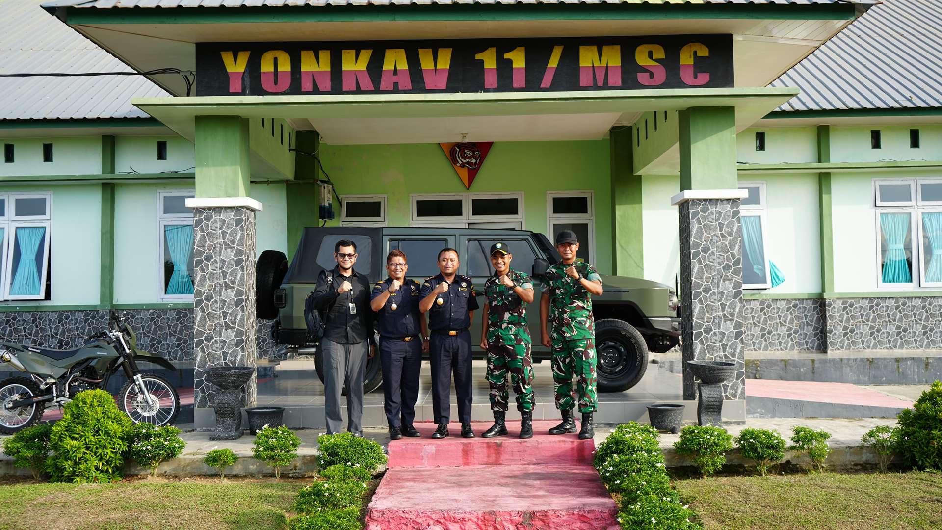 Perkuat Sinergi Pengawasan, Bea Cukai Lhokseumawe Jalin Kolaborasi dengan Yon Kav 11/MSC