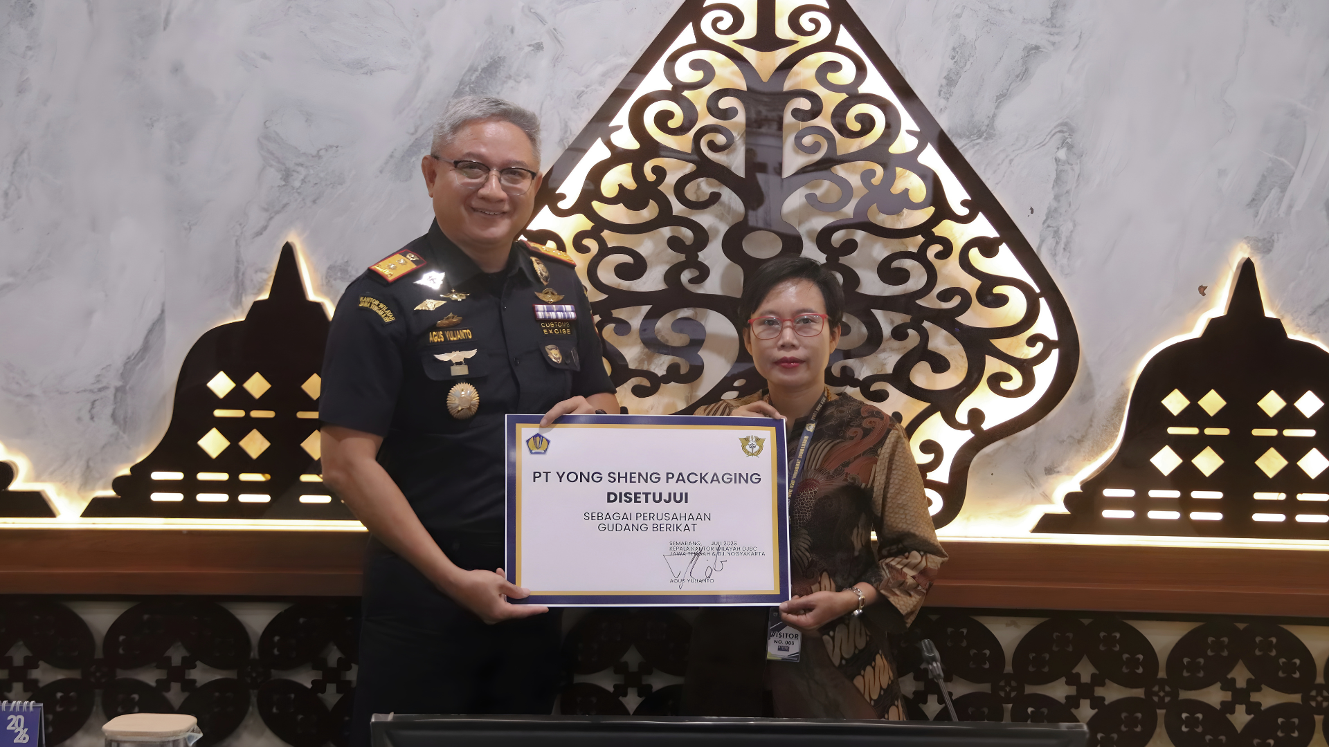 Perkuat Rantai Pasok Industri, Bea Cukai Setujui Gudang Berikat PT Yong Sheng Packaging