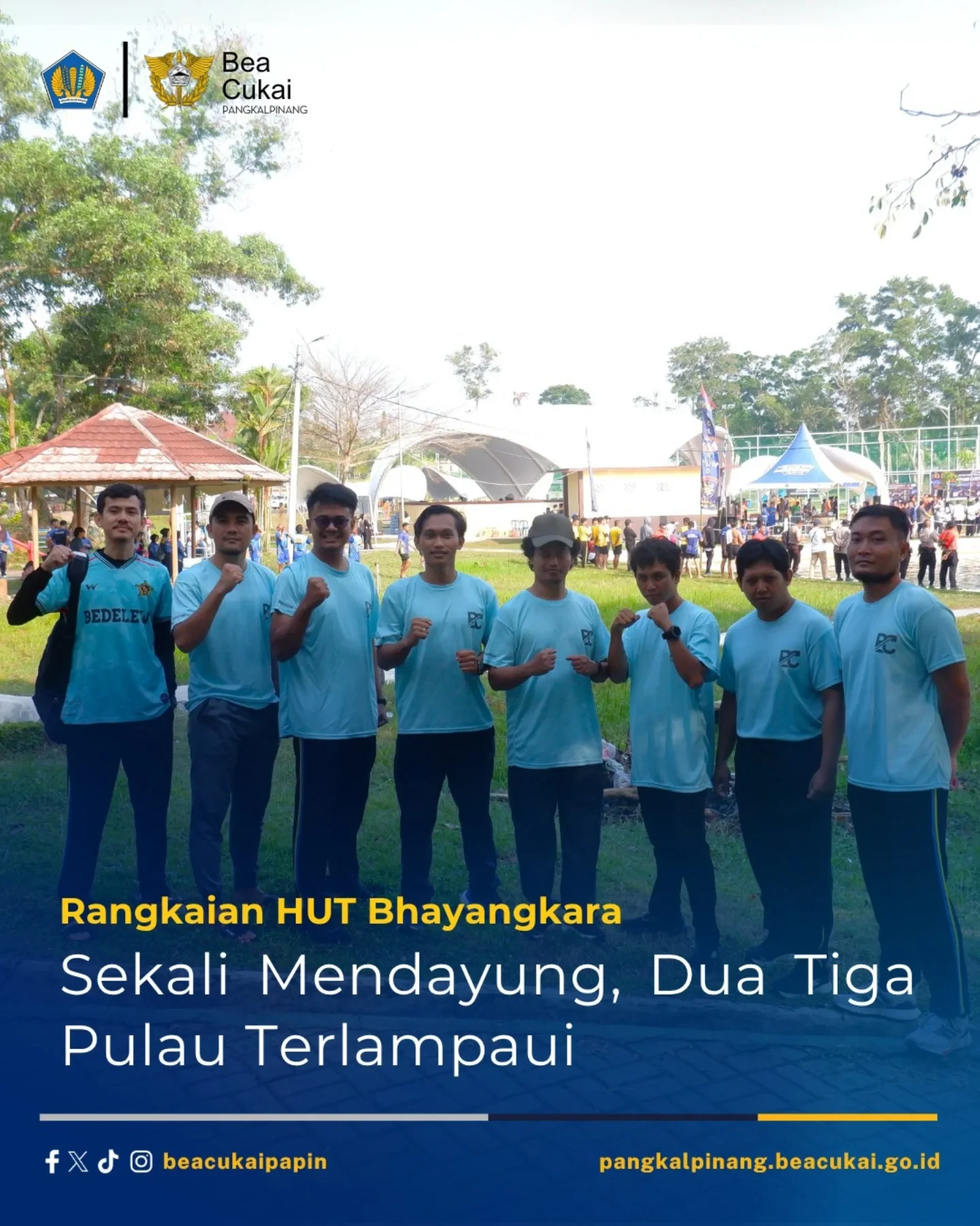 Bea Cukai Pangkalpinang Ikuti Lomba Dayung Rangkaian HUT Bhayangkara ke-80