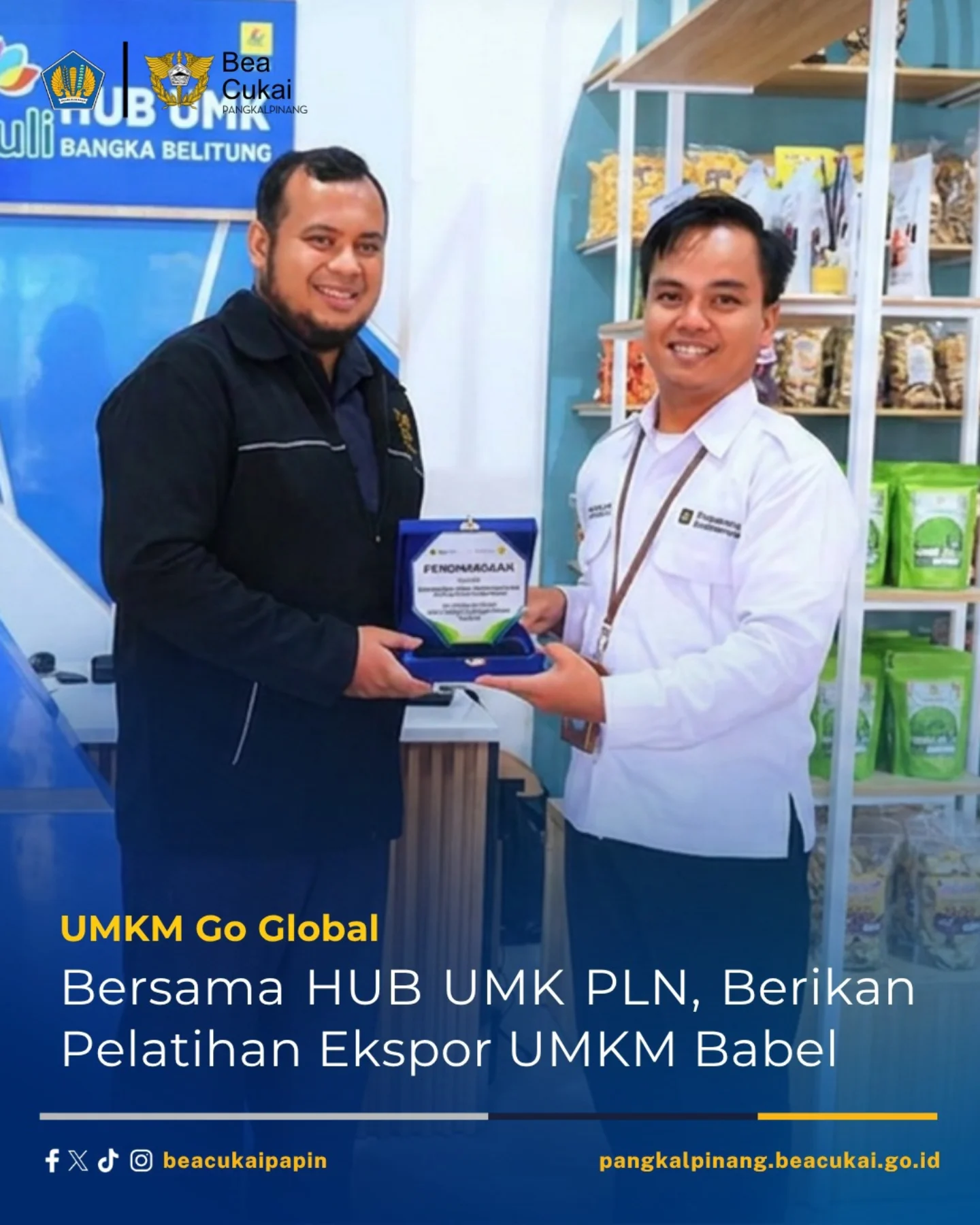 Go Global Bersama UMK PLN, Bea Cukai Berikan Pelatihan Ekspor UMKM Babel