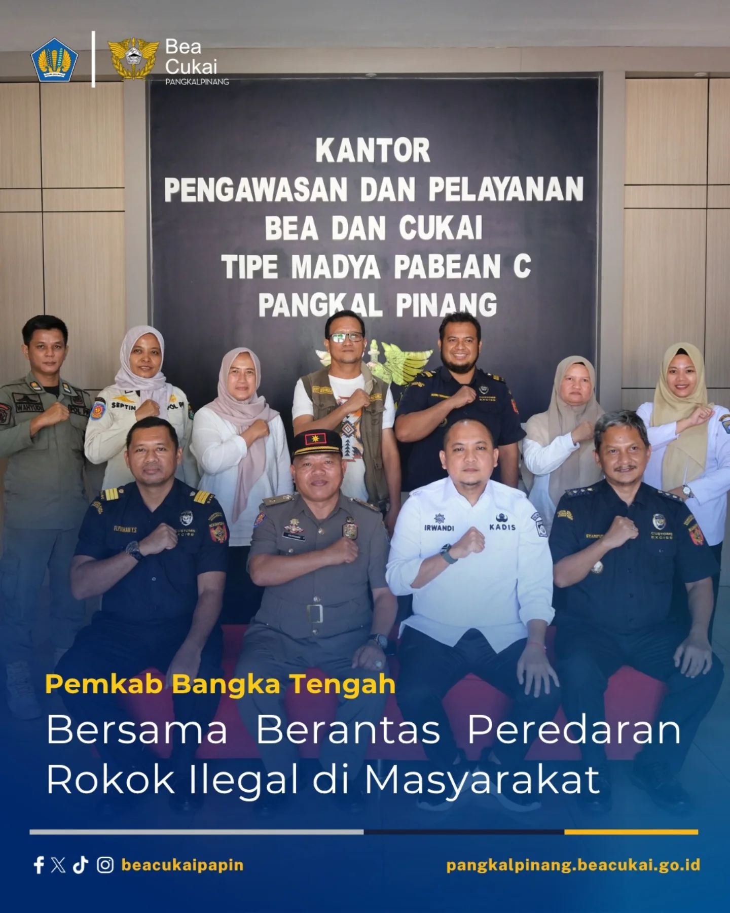 Bea Cukai Pangkalpinang dan Pemkab Bangka Tengah Perkuat Pemberantasan Rokok Ilegal