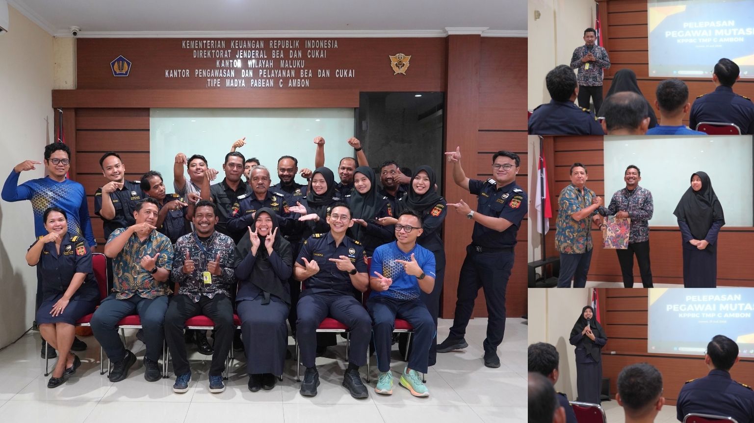 Pamit untuk Tugas Baru, Dua Pegawai Bea Cukai Ambon Melangkah ke Unit Kerja Berikutnya