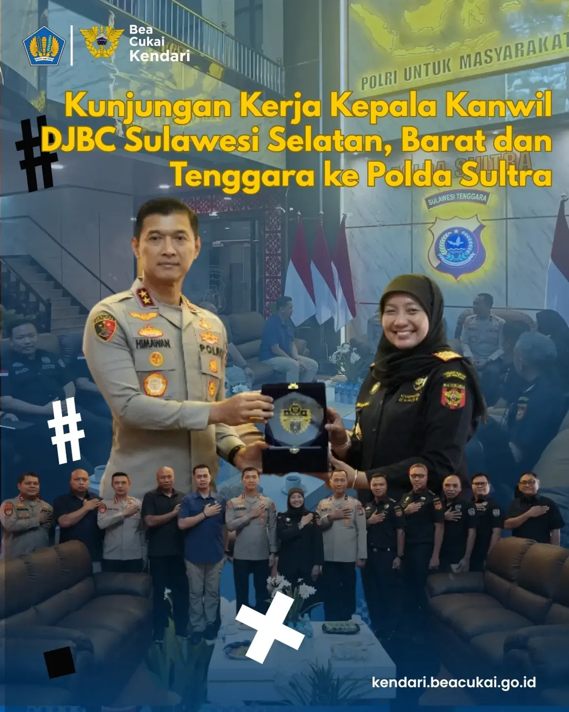 Kunjungan Kerja Kepala Kanwil DJBC Sulbagsel ke Polda Sultra