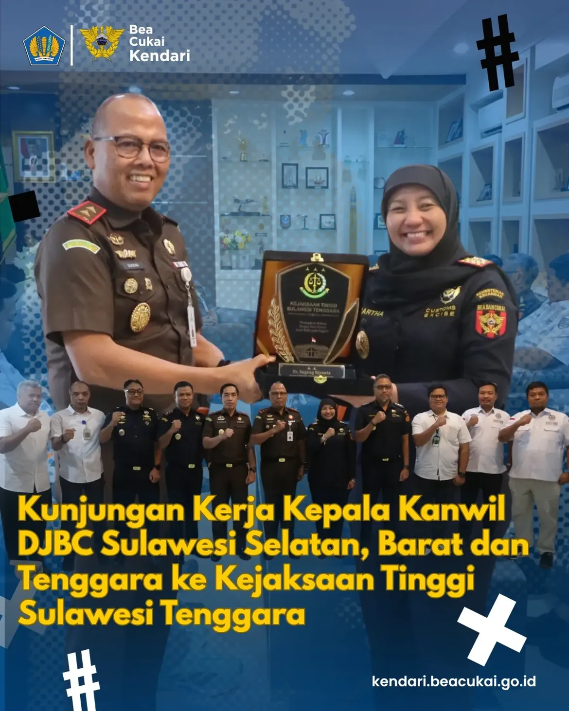 Kunjungan Kerja Kepala Kanwil DJBC Sulbagsel ke Kejaksaan Tinggi Sulawesi Tenggara