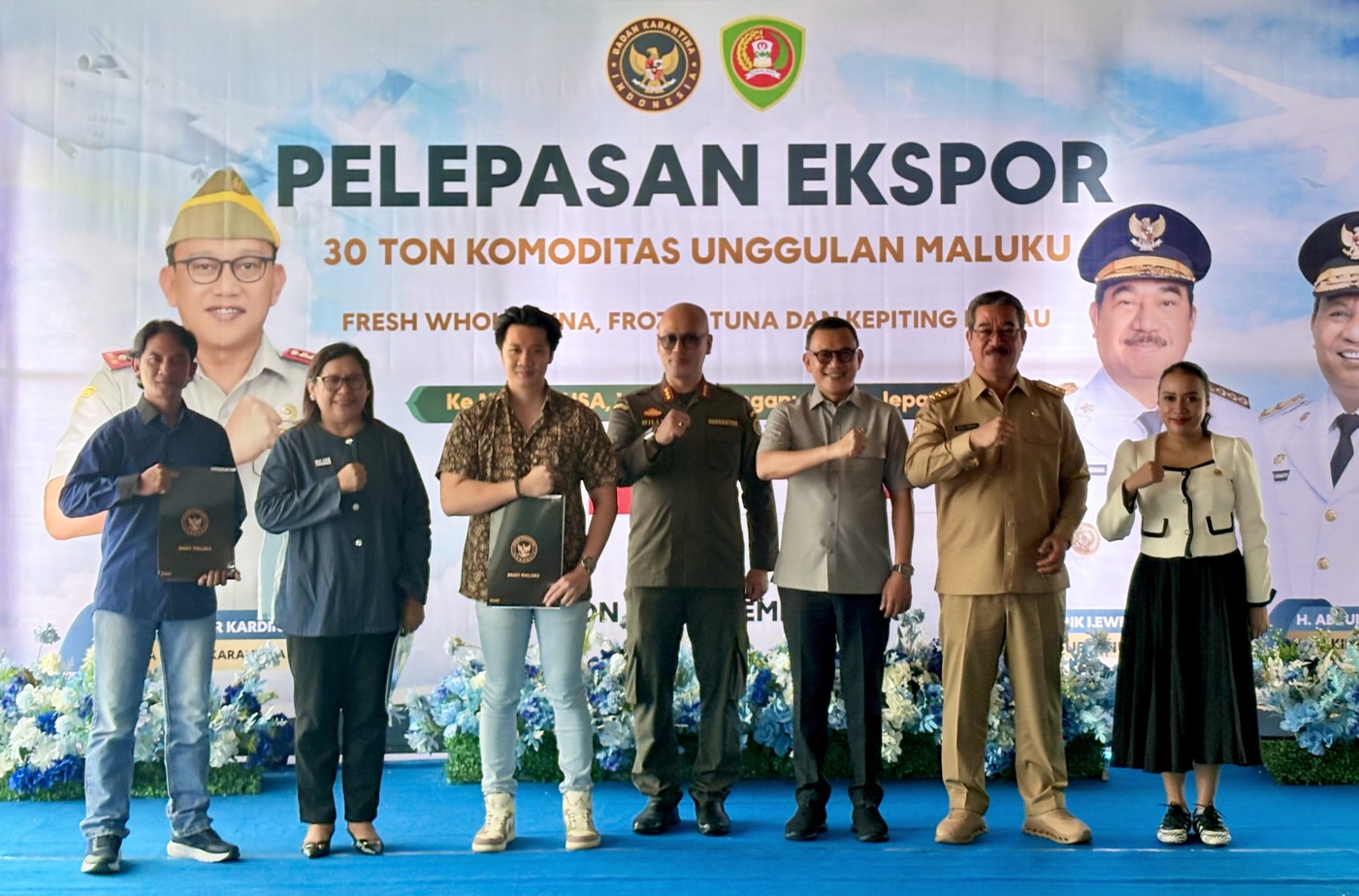 Sinergi Lintas Instansi, 30 Ton Komoditas Unggulan Maluku Dilepas ke Pasar Ekspor