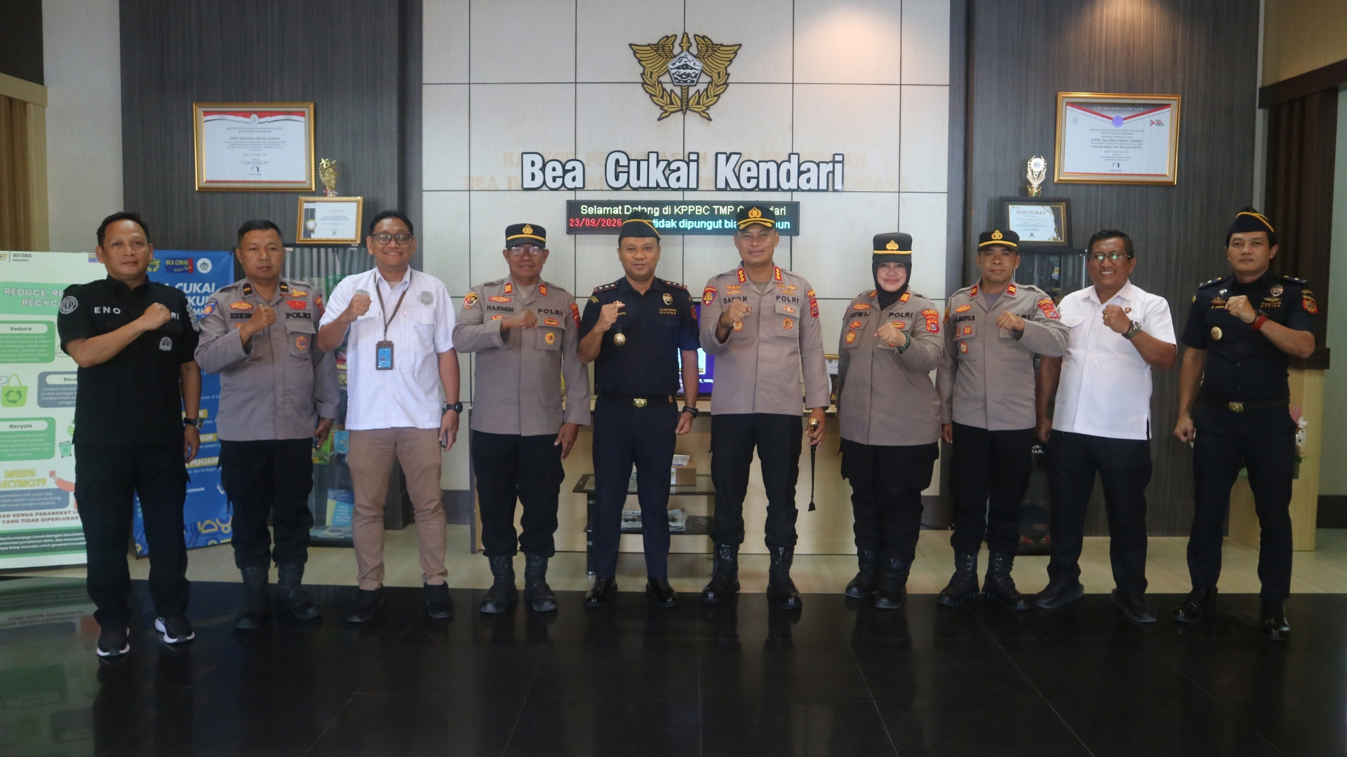 Jaga Negeri, Bea Cukai Kendari dan Polres Kendari Pererat Kolaborasi