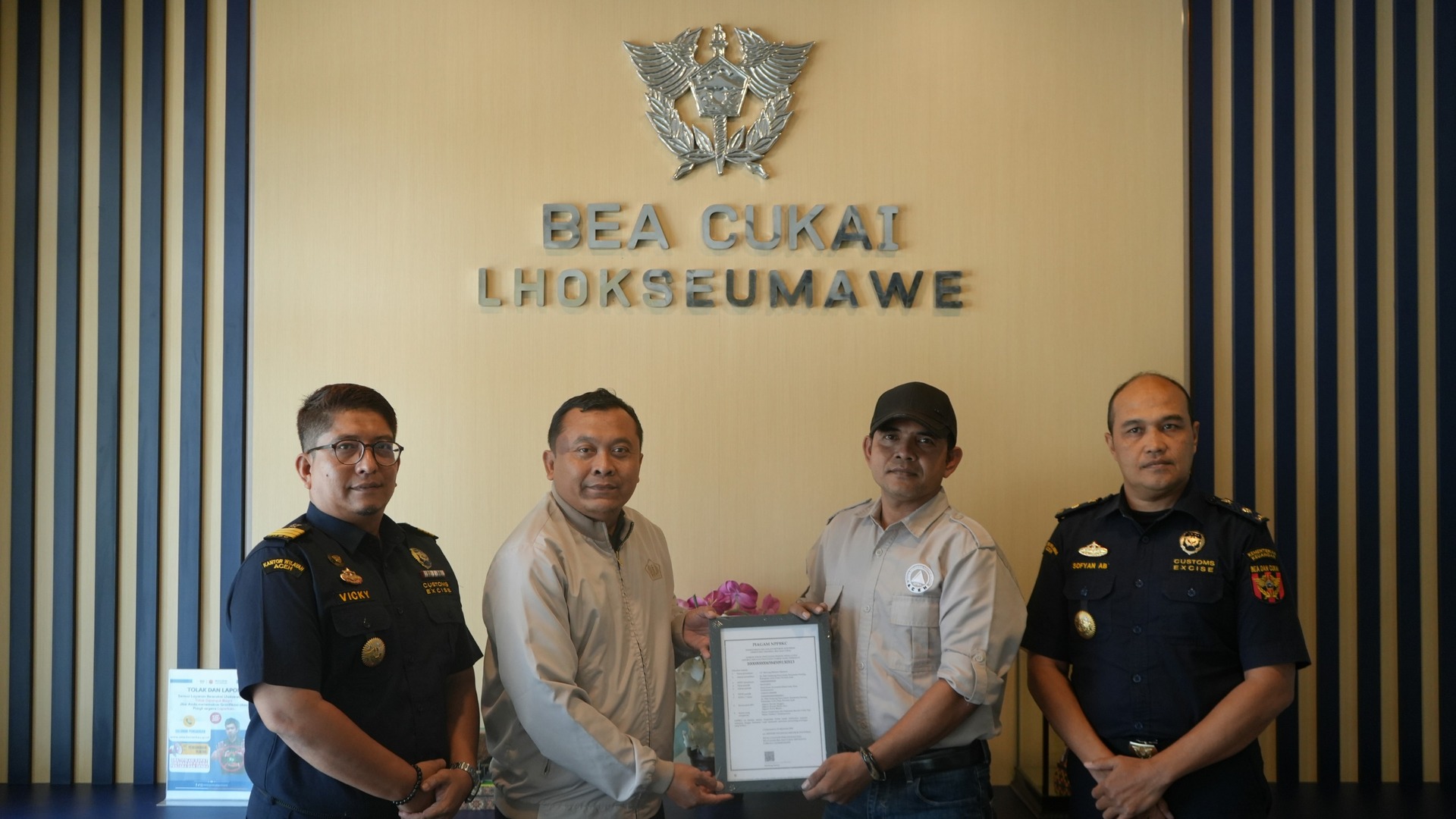 Bea Cukai Lhokseumawe Serahkan NPPBKC kepada CV. Rencong Makmur Sejahtera