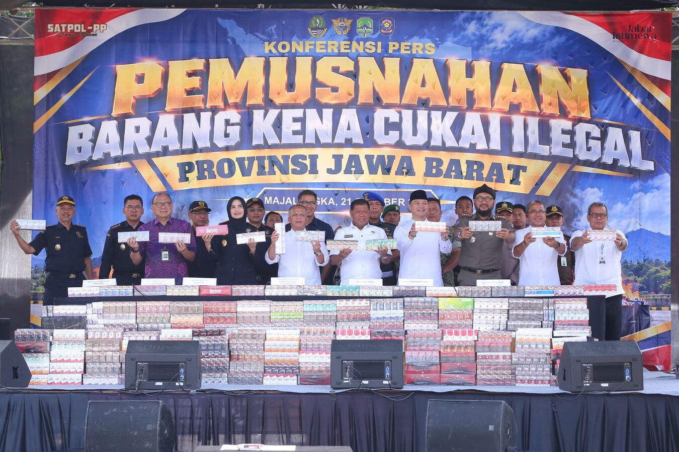 33.89 Juta Batang Rokok Ilegal Dimusnahkan