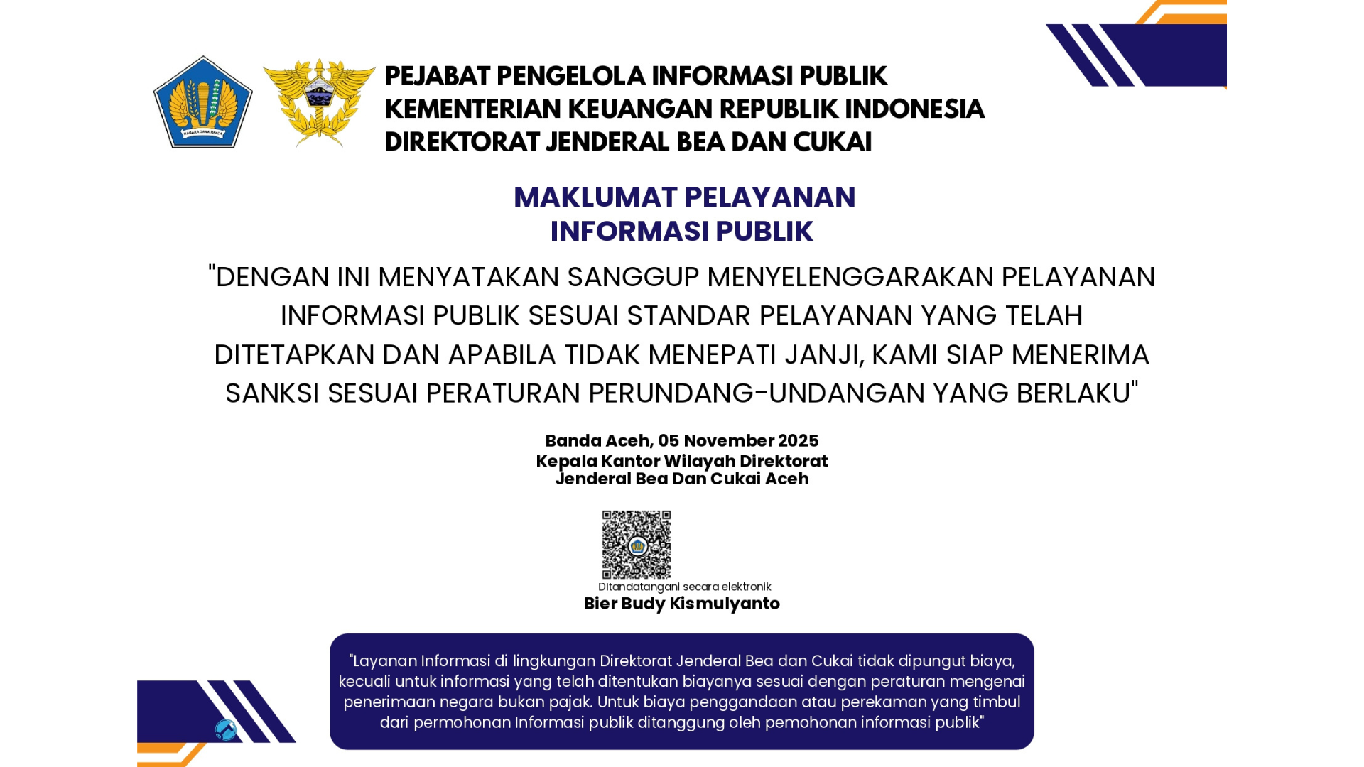 Maklumat Pelayanan Informasi Publik