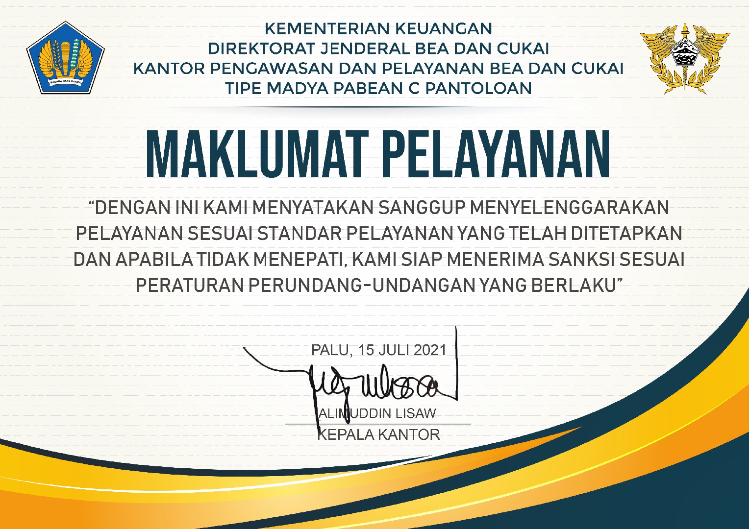 Maklumat dan Janji Layanan