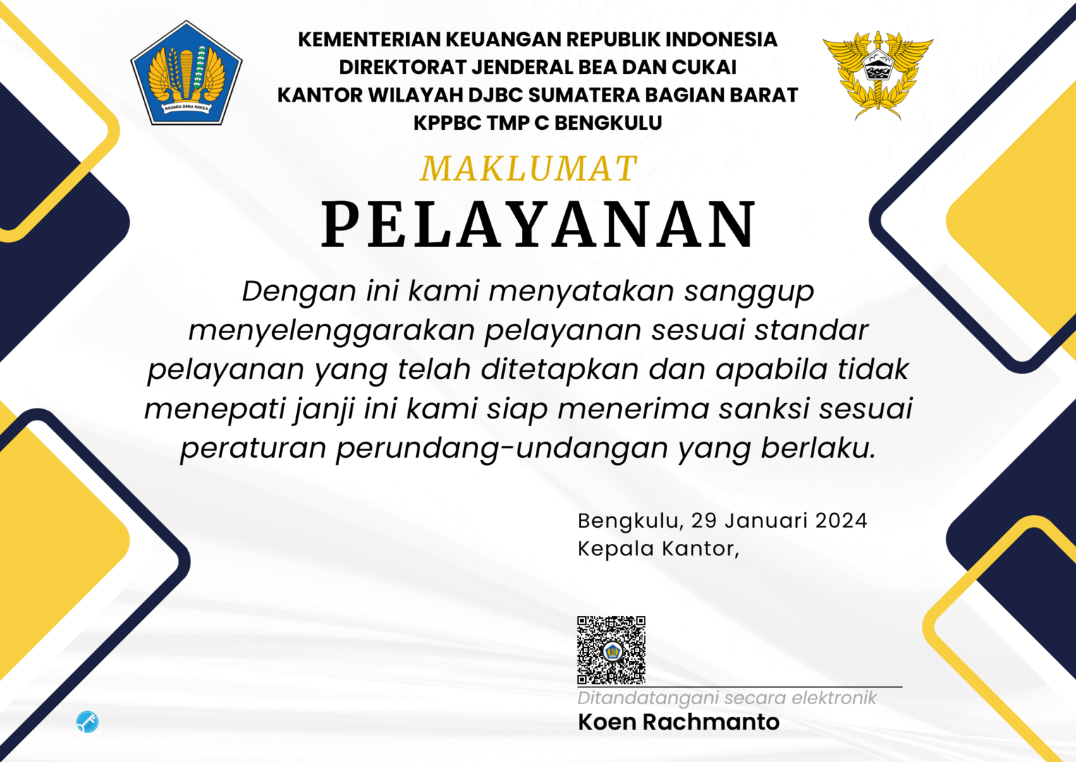 Maklumat Pelayanan